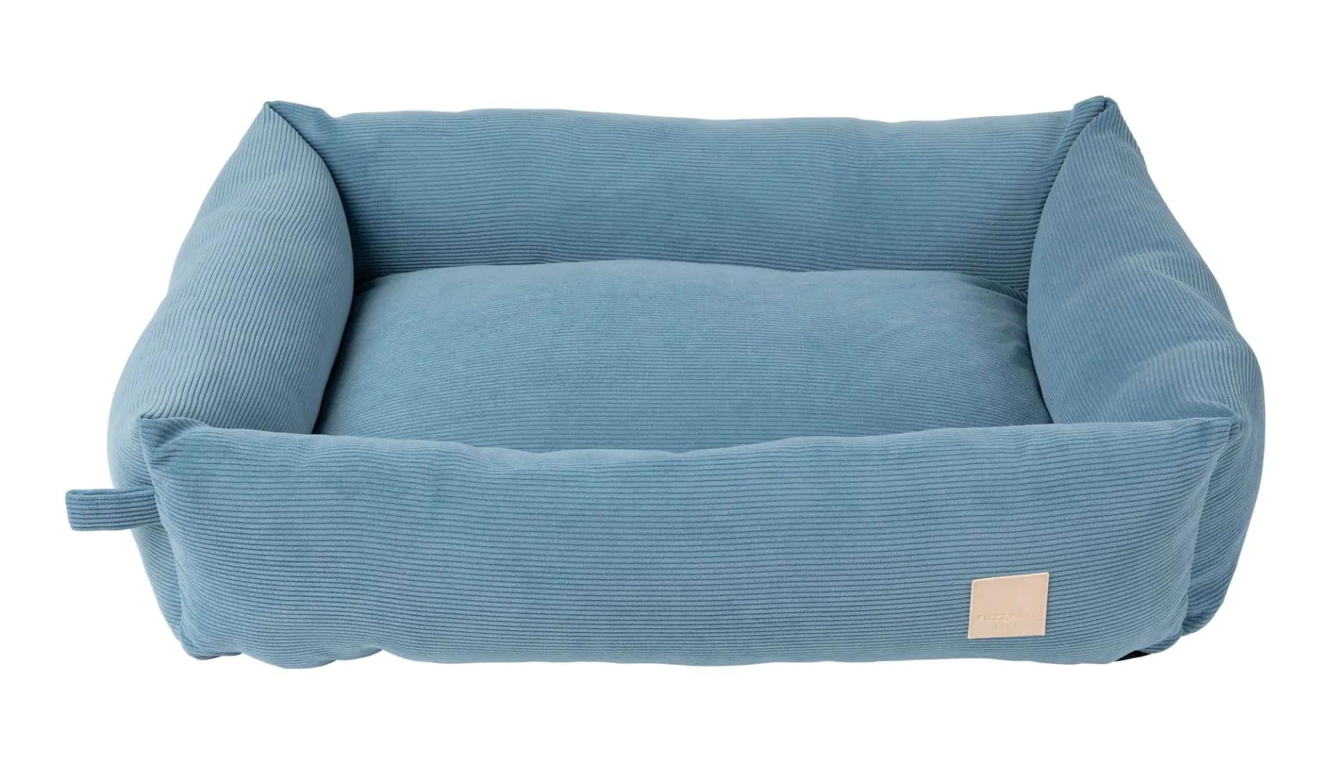 FuzzYard Life Corduroy Dog Bed, French Blue, Small
