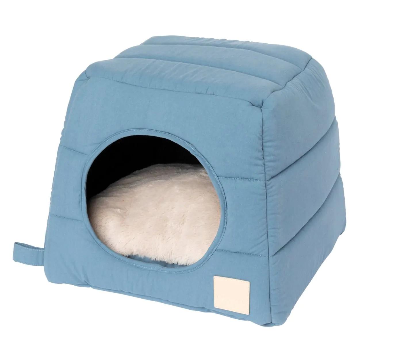 FuzzYard Life Cat Cubby for Cats & Small Dogs, French Blue
