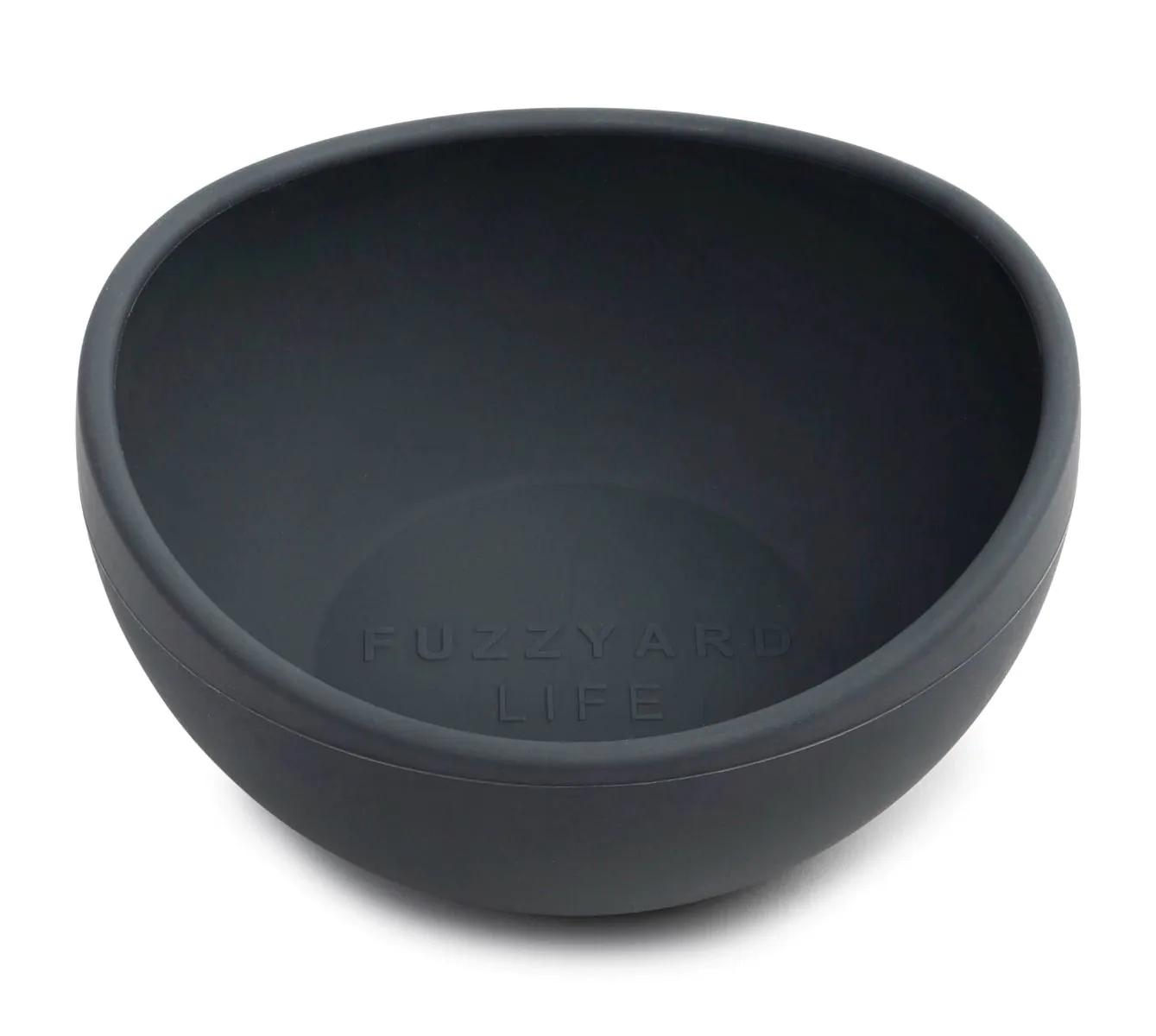 FuzzYard Life Silicone Dog Bowl, Slate Grey, Large