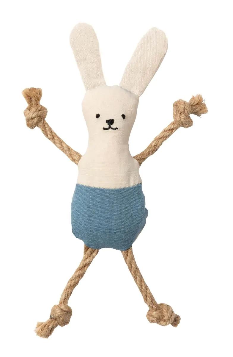 FuzzYard Life Cotton Bunny Cat Toy, French Blue