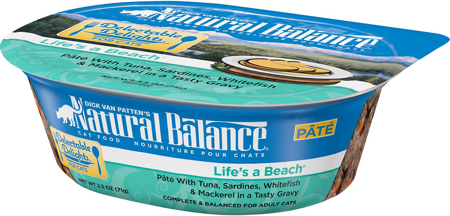 Natural Balance Delectable Delights Life's a Beach Pate Wet Cat Food, 2.5-oz (**)