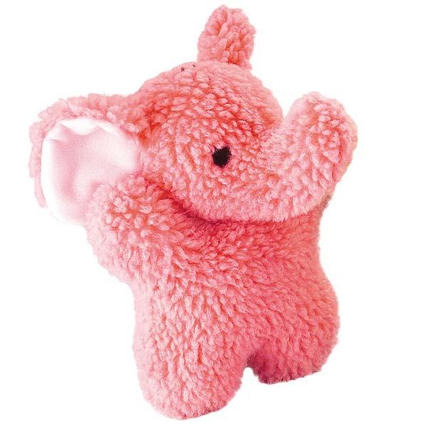Zanies Cuddly Berber Baby Elephant Dog Toy, Pink, 8-in