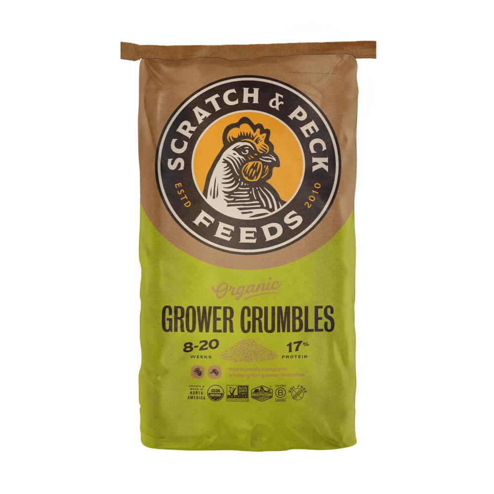 Scratch & Peck Organic Grower Crumbles Chicken & Duck Feed