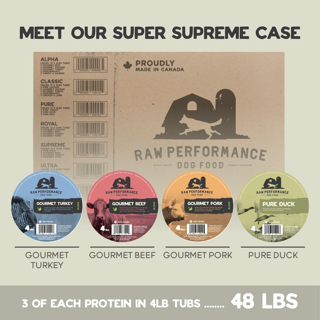 Raw Performance The Super Supreme Frozen Dog Food