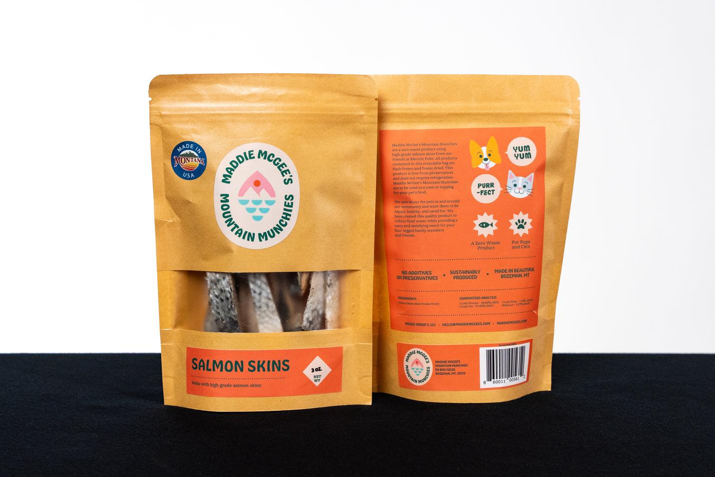 Maddie McGee's Mountain Munchies Salmon Skins Freeze-Dried Dog & Cat Treats, 3-oz