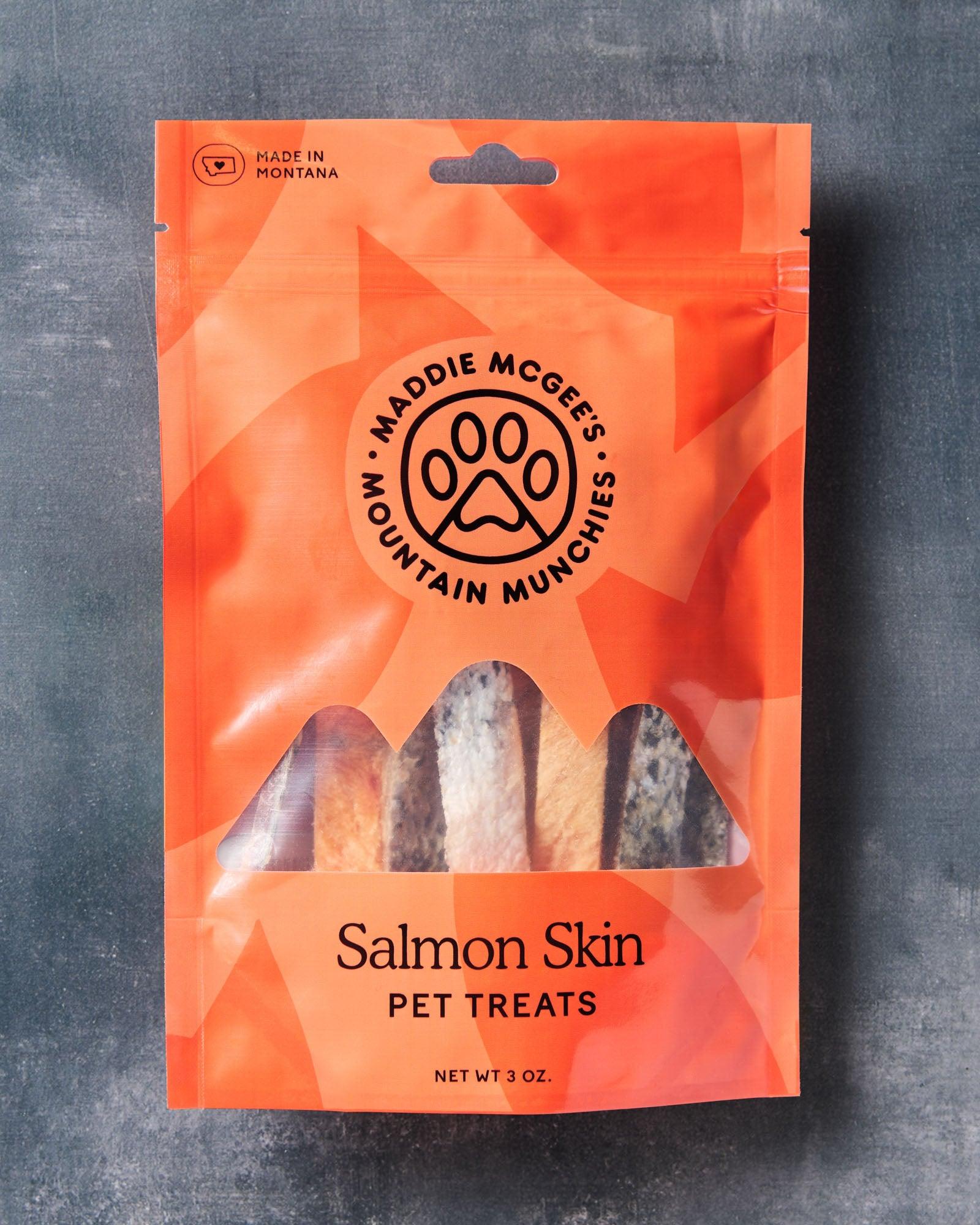 Maddie McGee's Mountain Munchies Salmon Skins Freeze-Dried Dog & Cat Treats, 3-oz