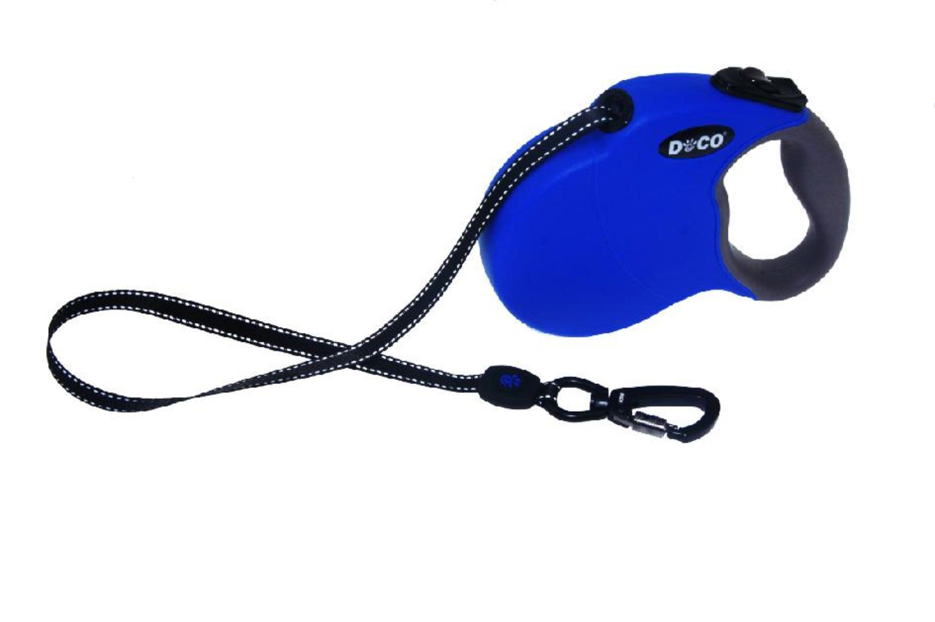 DOCO All Day Adventure Retractable Dog Leash, Blue