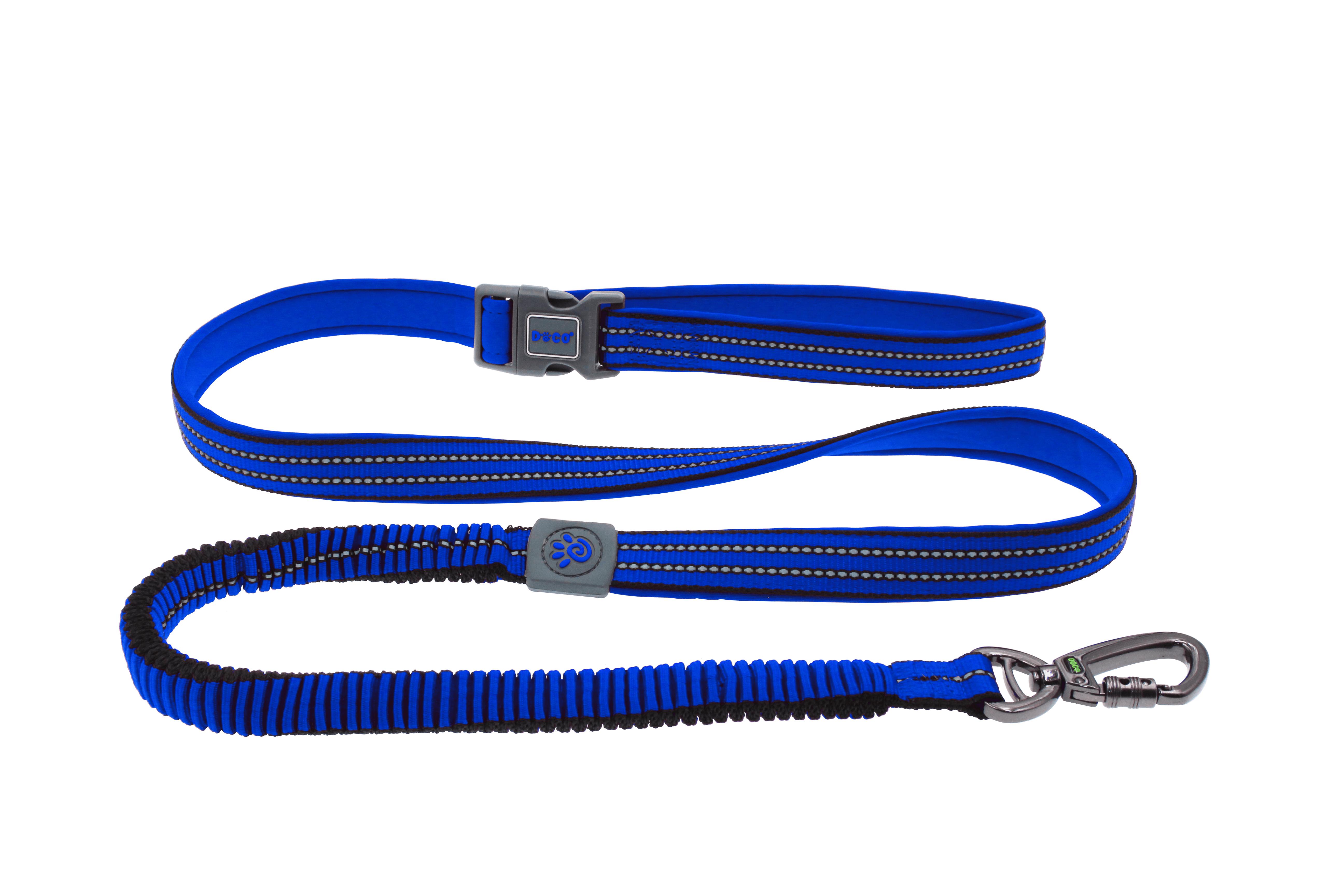 DOCO Vario Easy-Snap Bungee Nylon Dog Leash, Navy Blue
