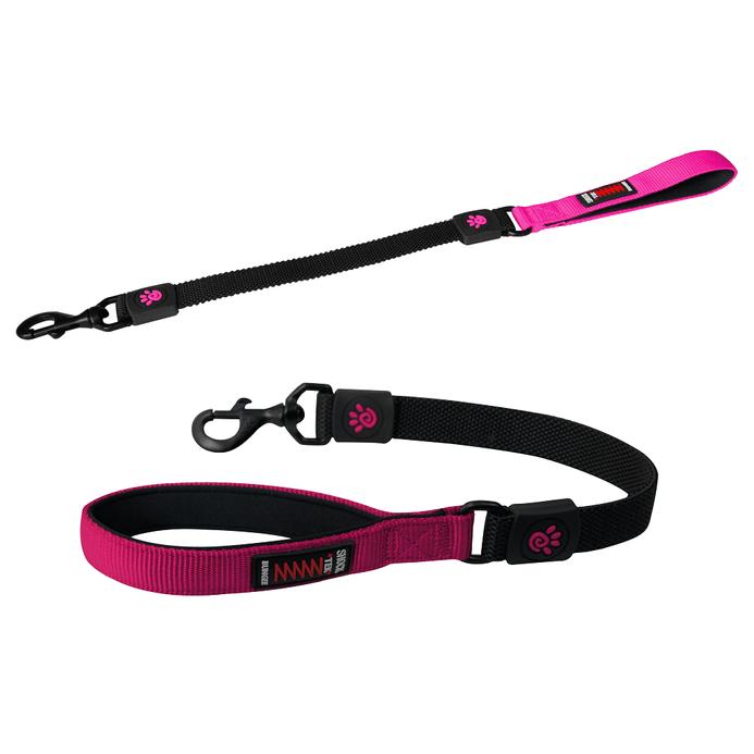 DOCO Shock Absorbing Bungee Nylon Dog Leash, Pink