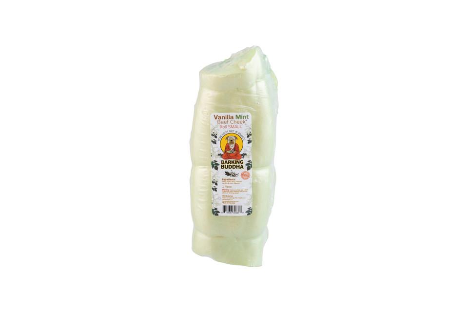 Barking Buddha Vanilla Mint Beef Cheek Roll Dog Treats