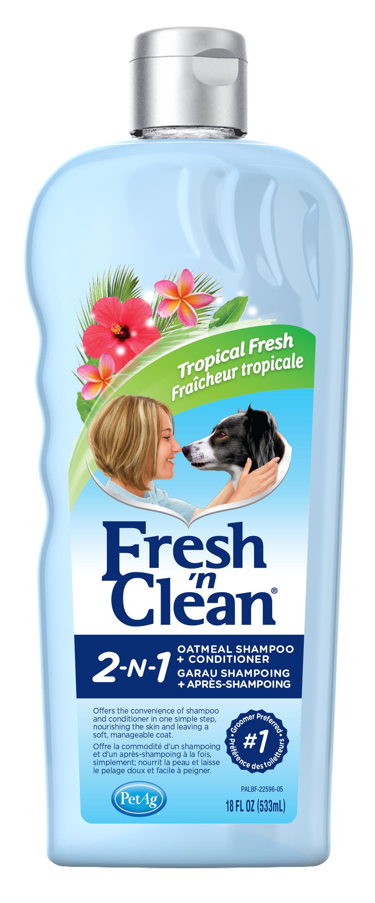 PetAg Fresh 'N Clean 2-in-1 Tropical Scent Oatmeal Conditioning Dog Shampoo