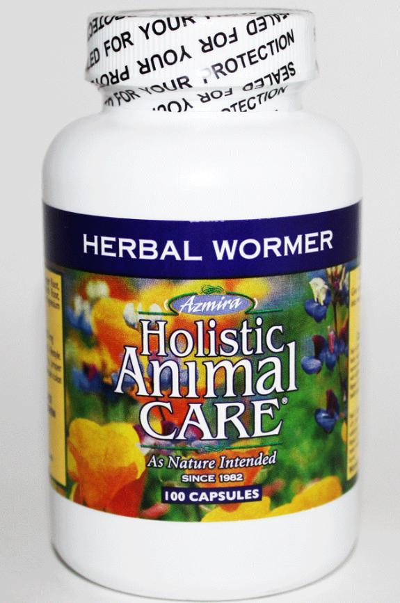 Azmira Holistic Animal Care Herbal Wormer Capsules Pet Supplement