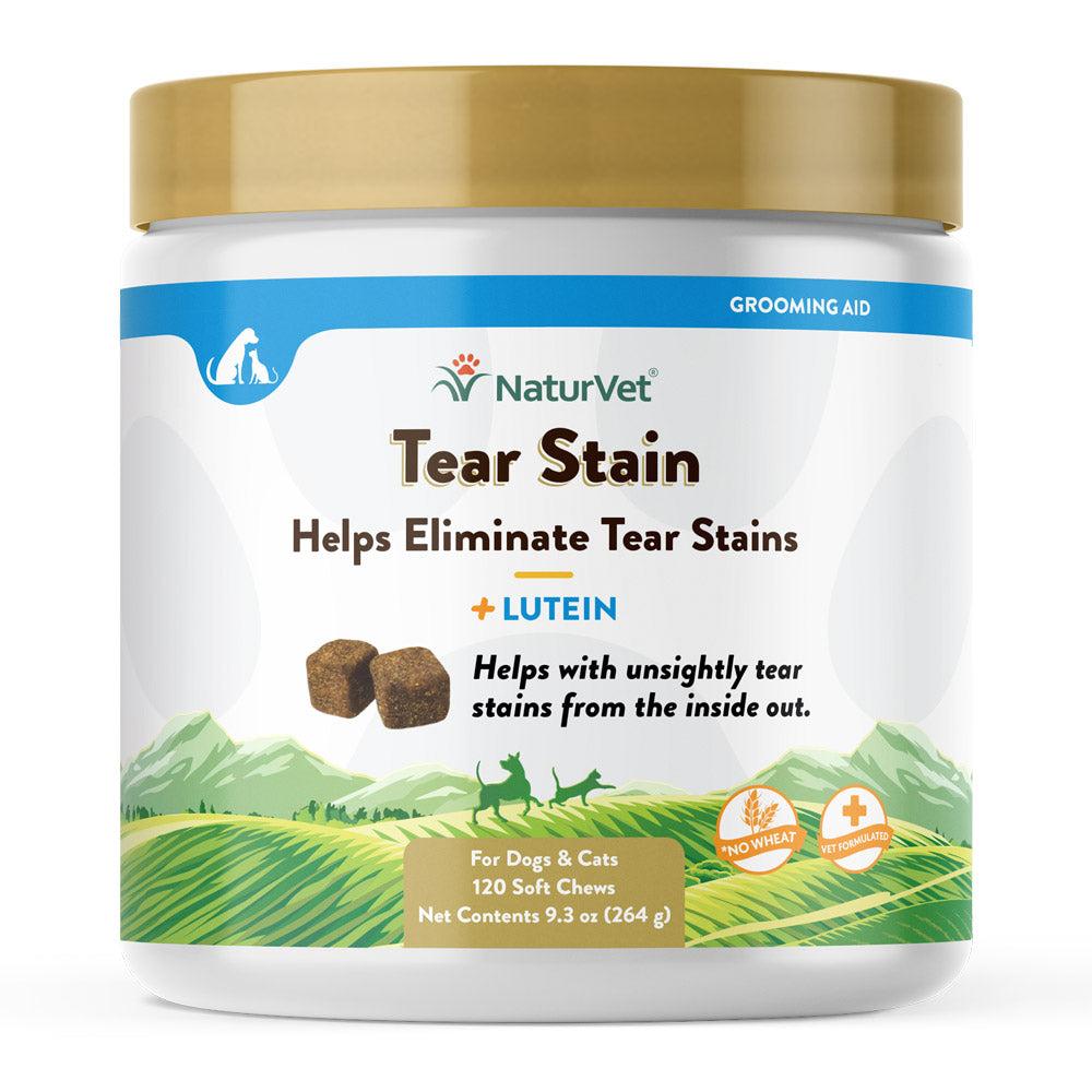 NaturVet Tear Stain Plus Lutein Soft Chews Dog & Cat Supplement, 120-count