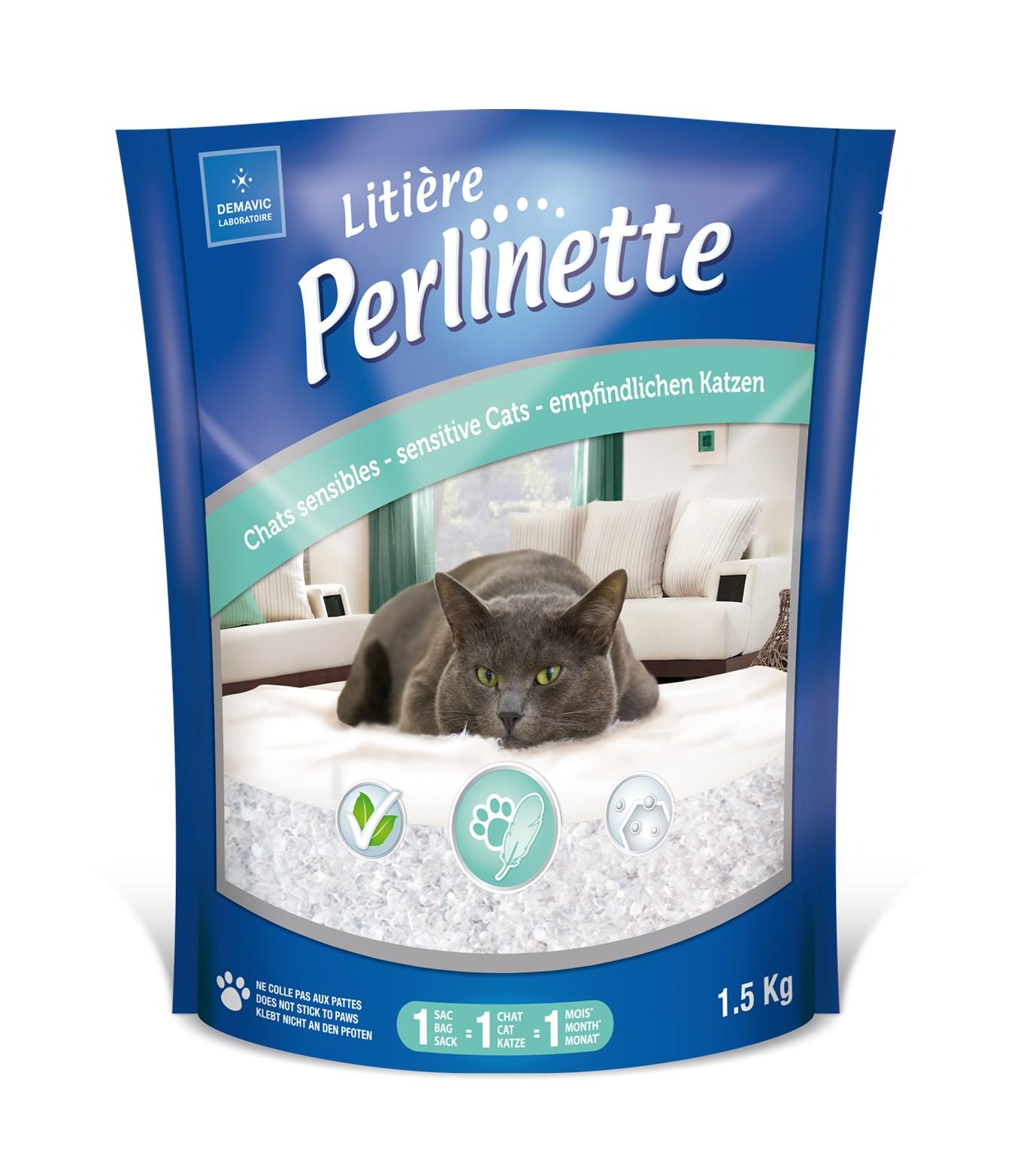 Perlinette Sensitive Cat Litter, 1.5-kg