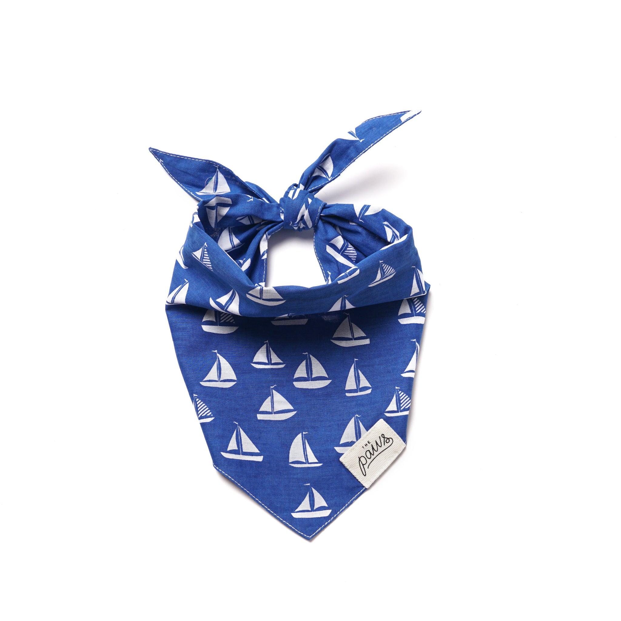 The Paws Dog Bandana, Sailing, Small Size: Small