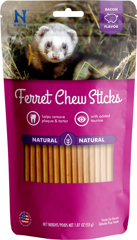 N-Bone Bacon Flavor Chew Stick Ferret Treats, 1.87-oz
