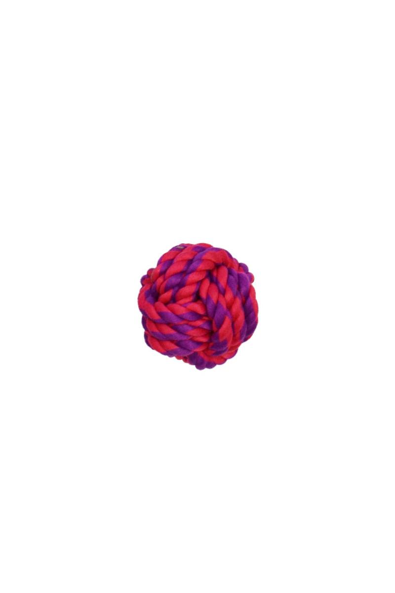 Amazing Pet Products Rope Ball Dog Toy, Purple/Magenta, 2.75-in