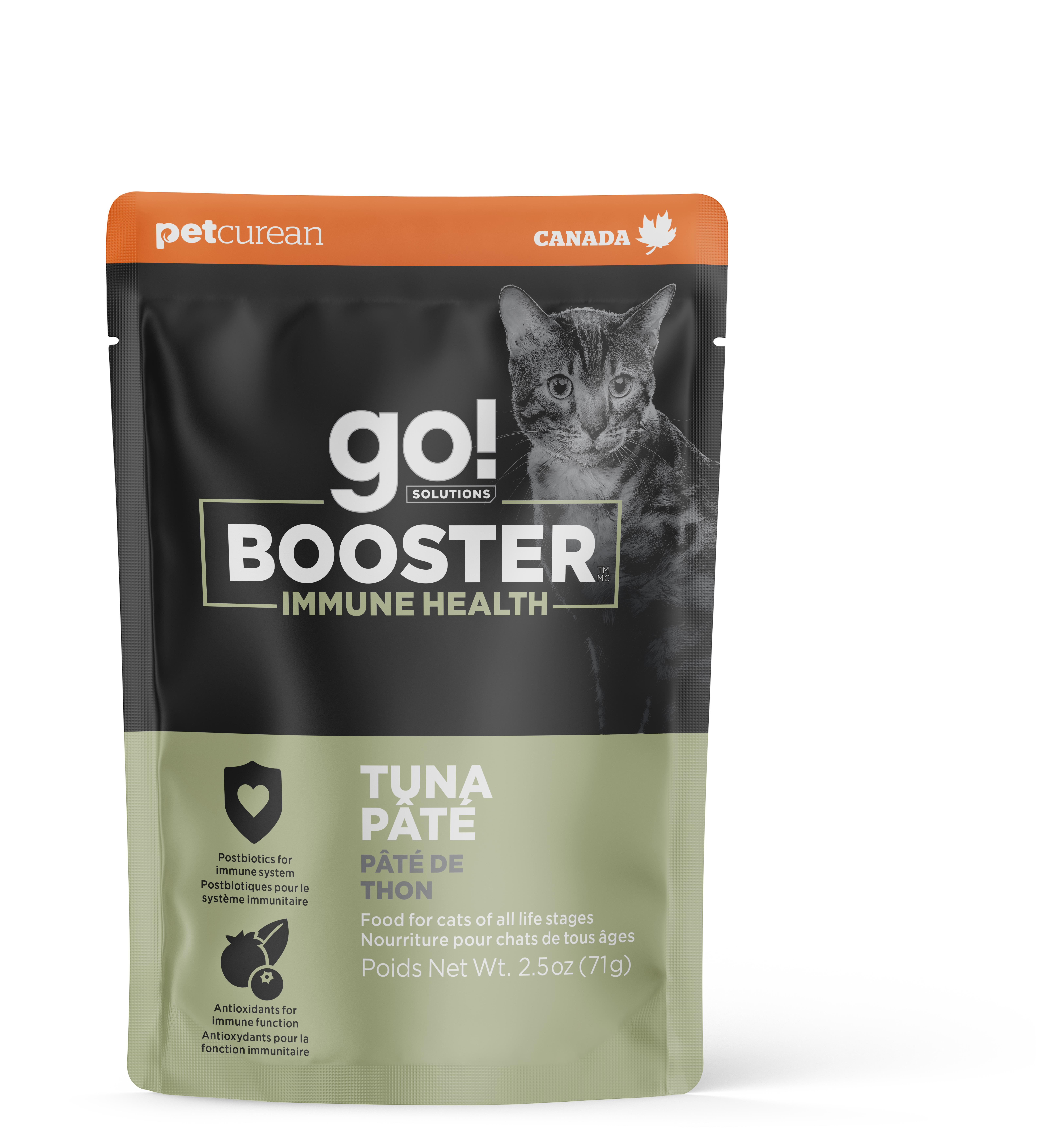 Go! Solutions Booster Immune Health Tuna Pate Wet Cat Food Topper Pouch