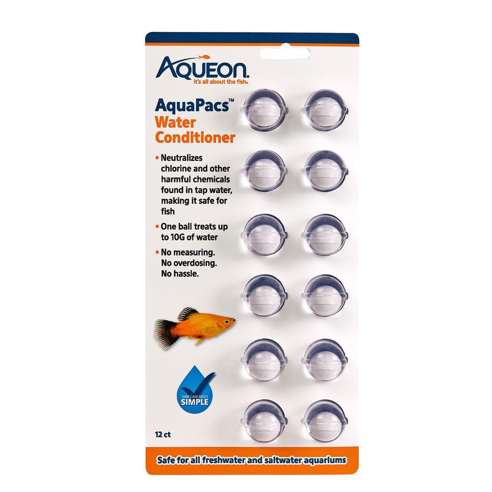 Aqueon AquaPacs Water Conditioner for Aquariums, 12-count
