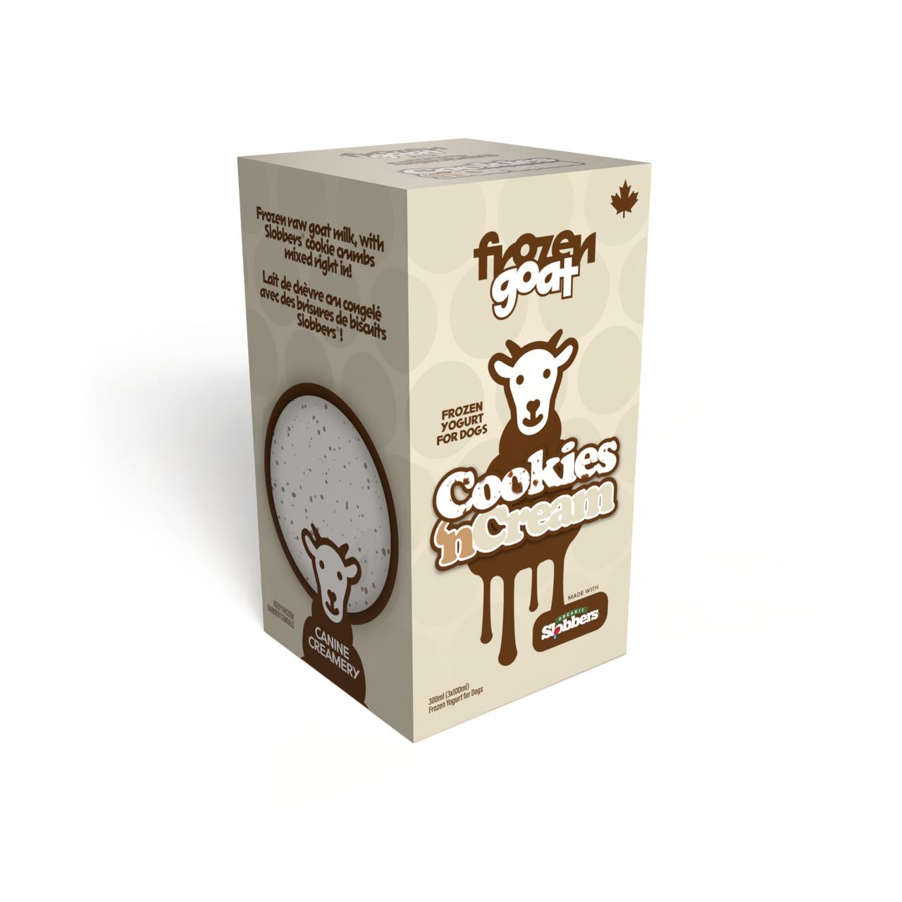Big Country Raw Frozen Goat Cookies N Cream Yogurt Frozen Dog Treats