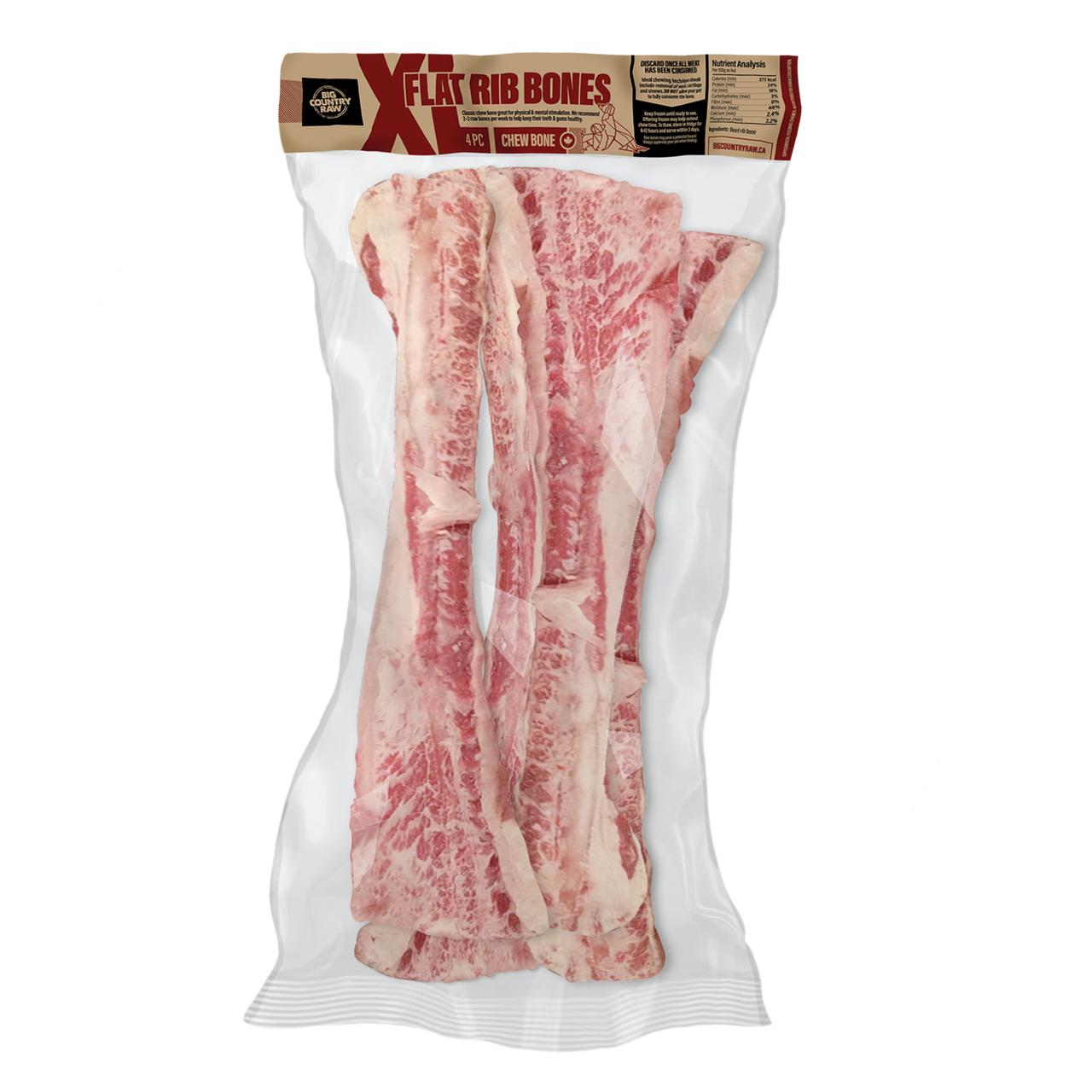 Big Country Raw XL Flat Rib Bone Frozen Dog Treats