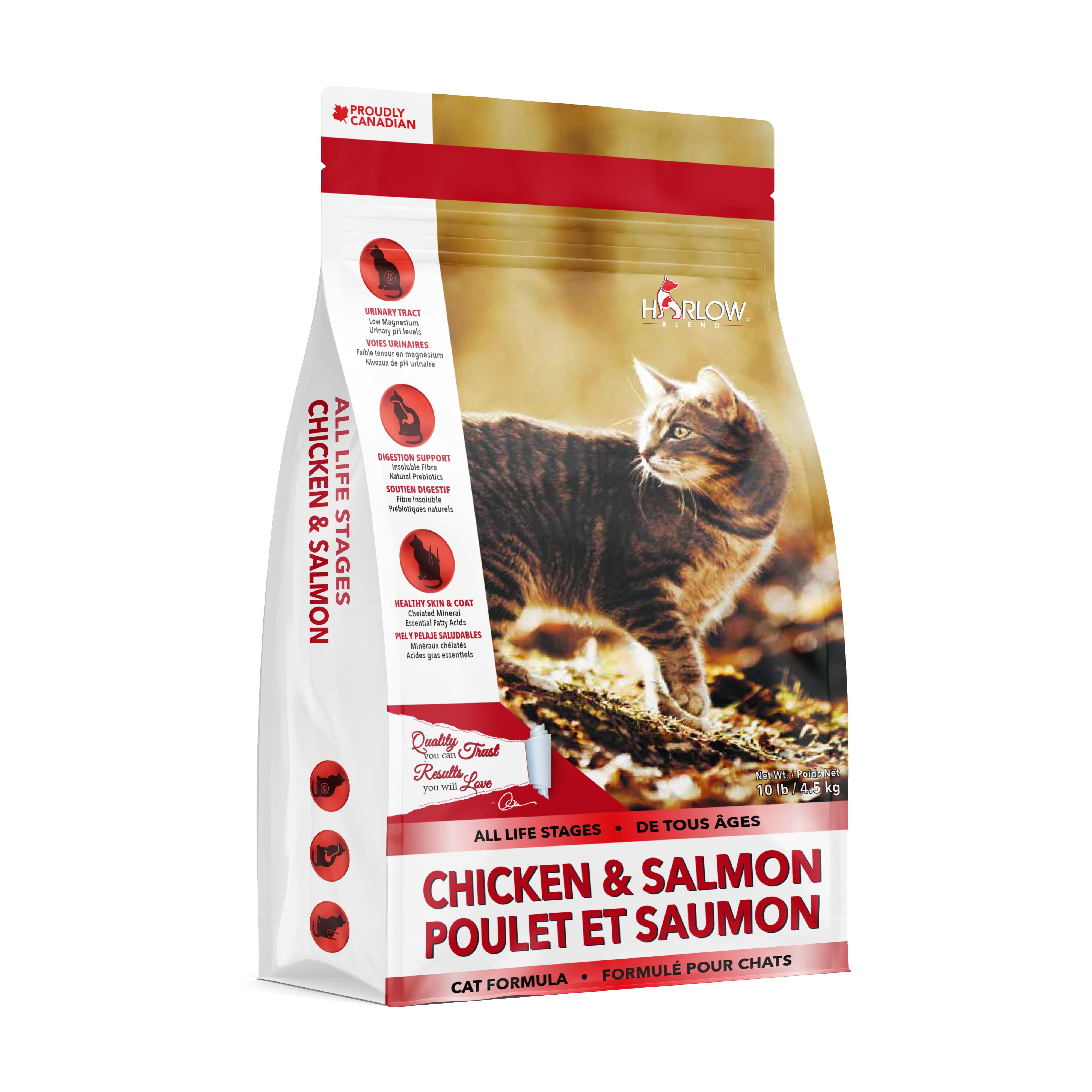 Harlow Blend Chicken & Salmon Dry Cat Food, 10-lb