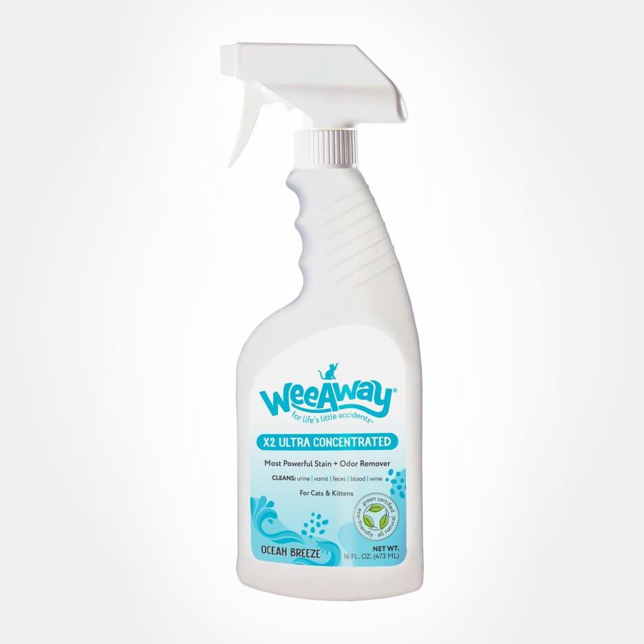 Wee Away X2 Ultra Concentrated Ocean Breeze Scent Cat Stain & Odor Remover, 16-oz