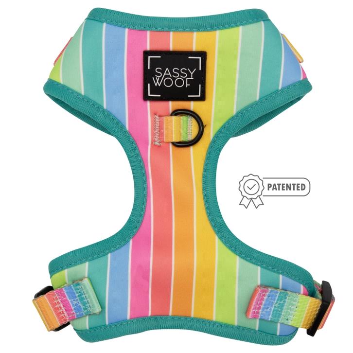 Sassy Woof Adjustable Dog Harness, Sassy Stripes