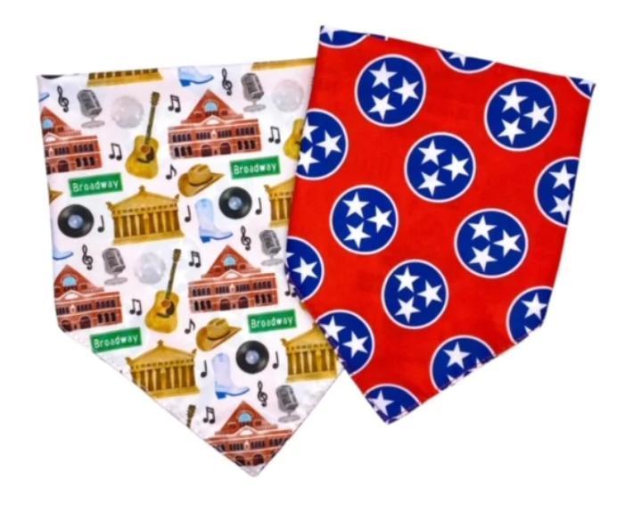 Dog Bandana Co. Dog Bandana, Nashville Tennessee, Medium