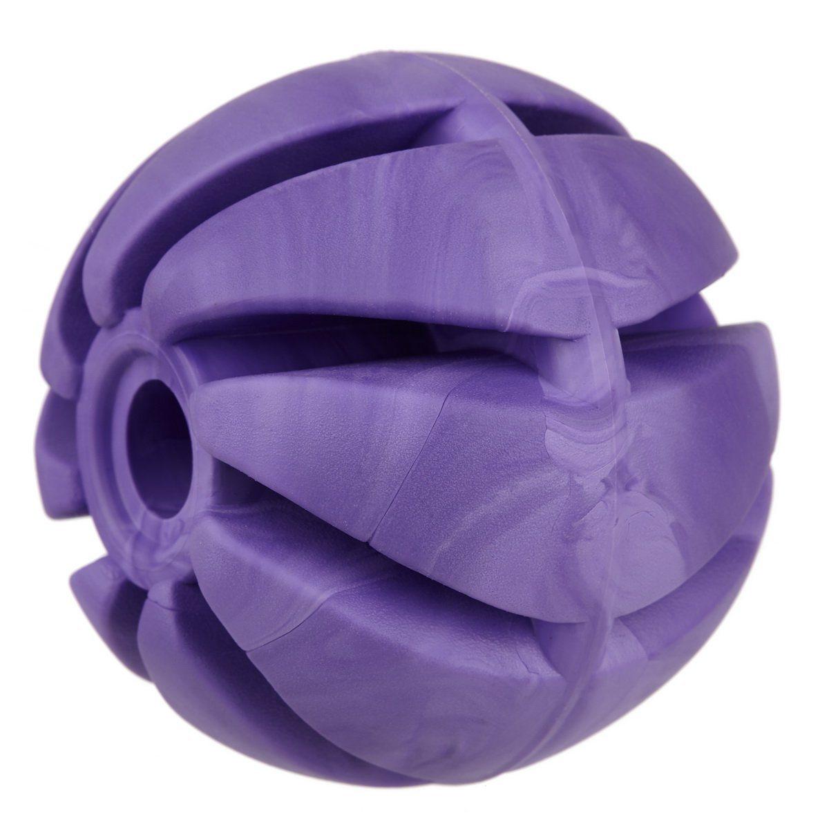 Dogline Rubber Spiral Ball Dog Toy, Purple