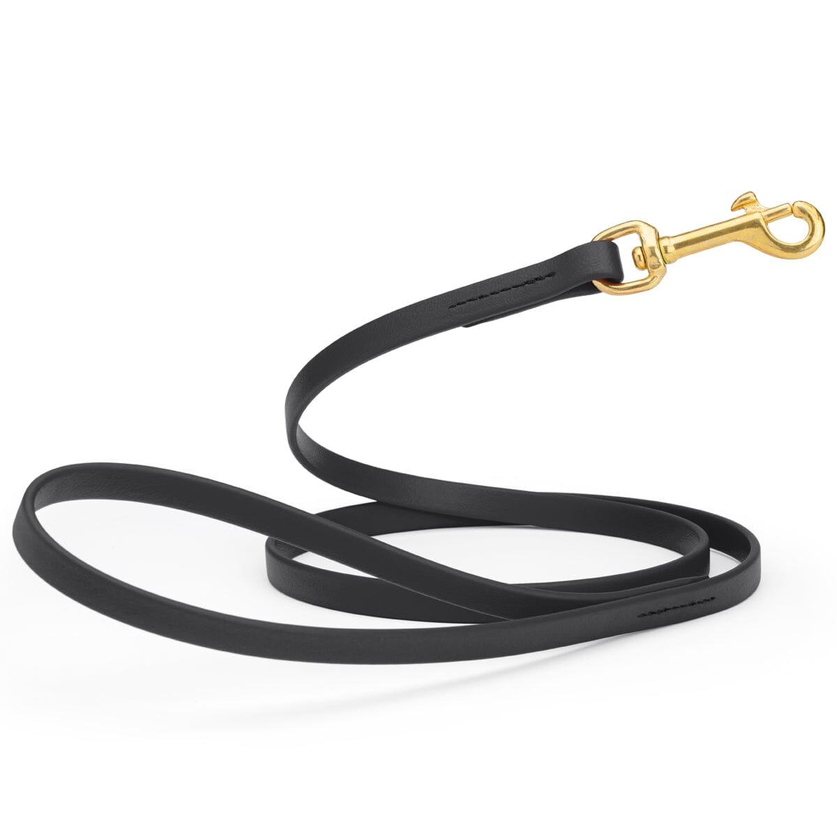 Dogline Viper Biothane Working Leash with Brass Hardware for Dogs, Black