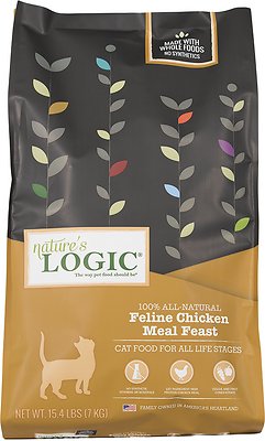 Nature's Logic Feline Chicken Meal Feast Dry Cat Food, 15.4-lb
