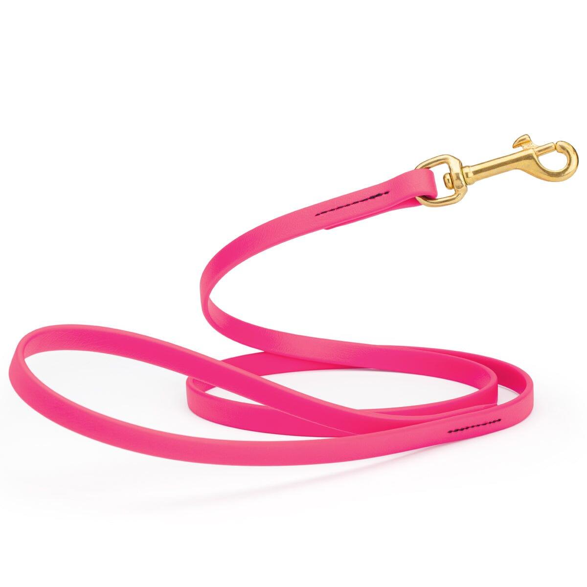 Dogline Viper Biothane Working Leash with Brass Hardware for Dogs, Passionfruit Pink, 1/2-in x 6-ft