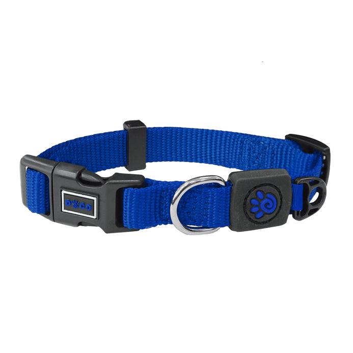 DOCO Signature Nylon Dog Collar, Navy Blue, Small