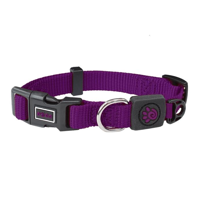 DOCO Signature Nylon Dog Collar, Purple, Medium