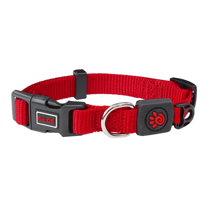 DOCO Signature Nylon Dog Collar, Red, X-Small