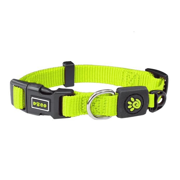 DOCO Signature Nylon Dog Collar, Safety Lime