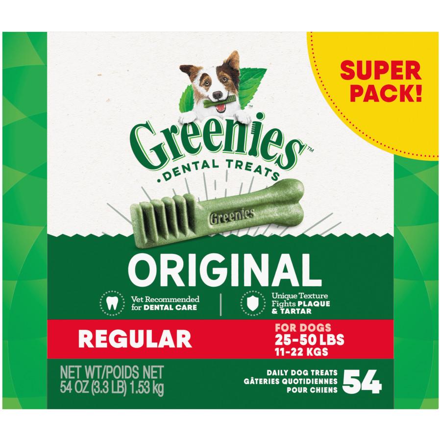 Greenies Original Regular Dental Dog Treats, 54-oz, 54-count