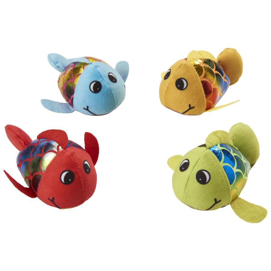 Ethical Pet Spot Jittery Fish Cat Toy, Assorted Colors, 3-in