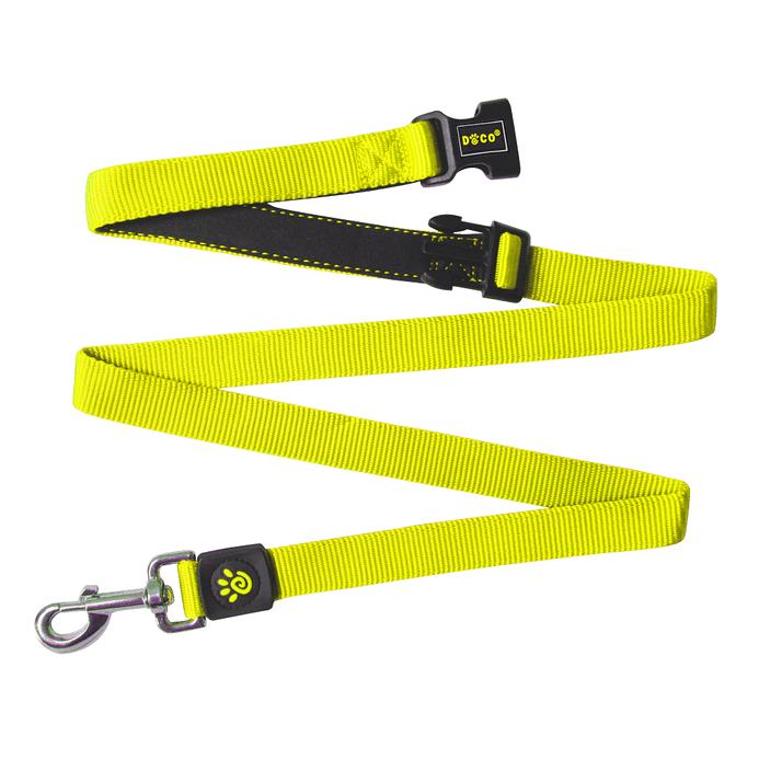 DOCO Easy-Snap Multifunction Nylon Dog Leash, Safety Lime