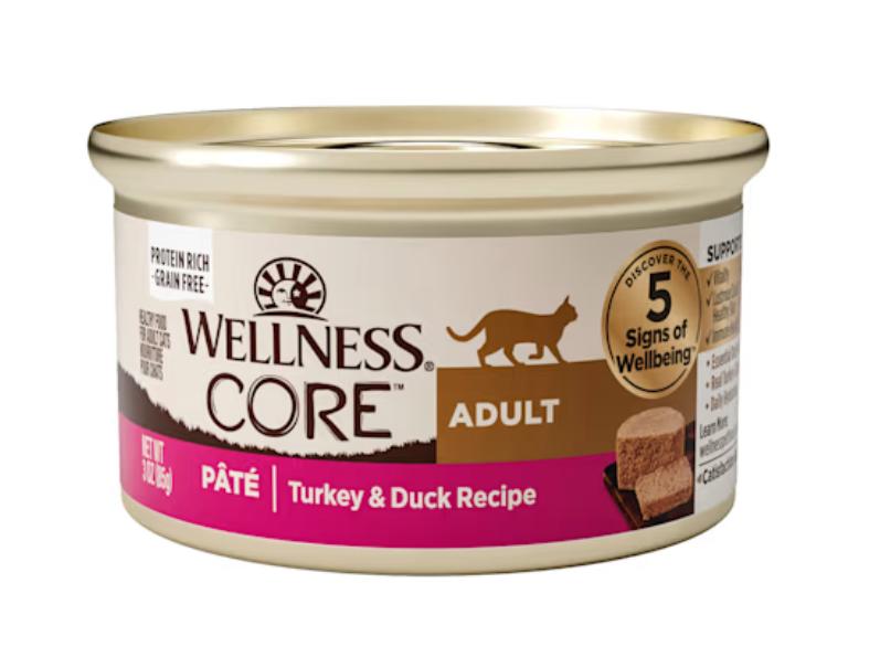 Wellness CORE Pate Turkey & Duck Natural Grain-Free Adult Wet Cat Food Can