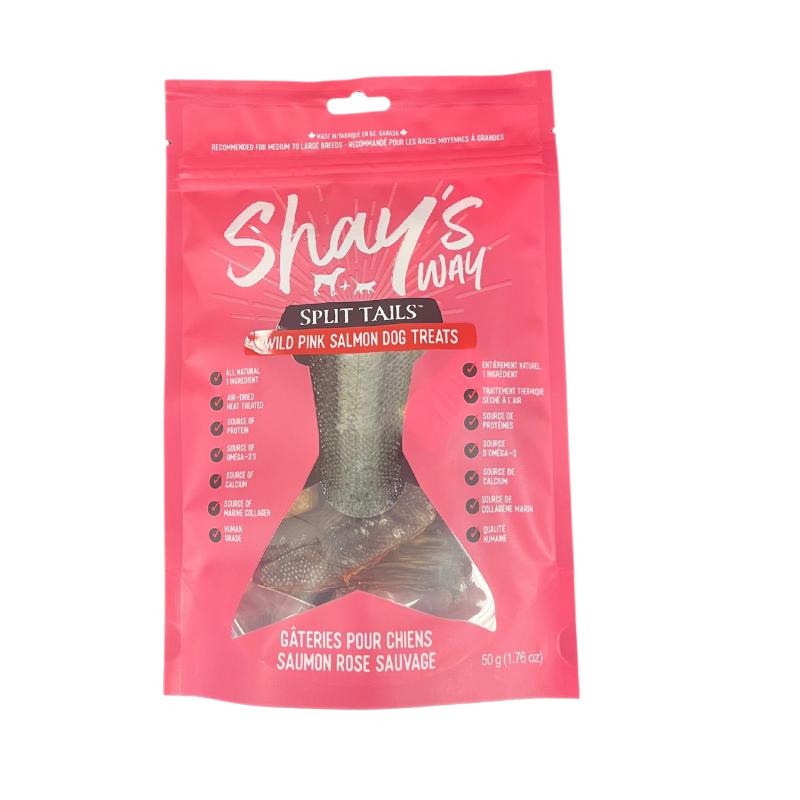Shay's Way Split Tails Wild Pink Salmon Dog Treats, 1.76-oz