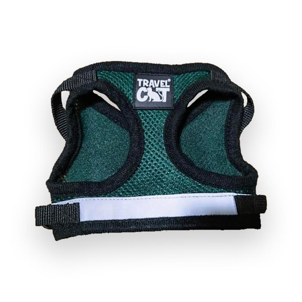 Travel Cat The True Adventurer Reflective Cat Harness & Leash, The Emerald Explorer, Medium