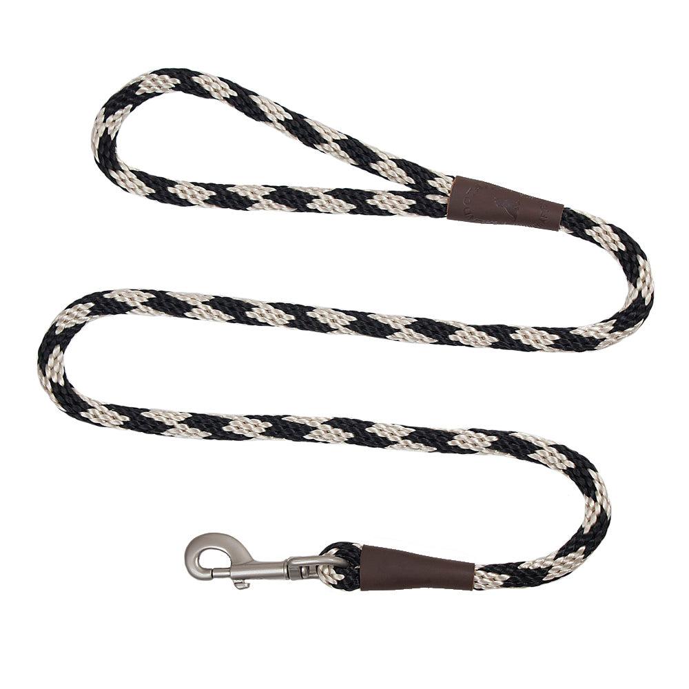Mendota Pet Large Snap Checkered Dog Leash, Diamond Sandstone, 1/2-in x 6-ft