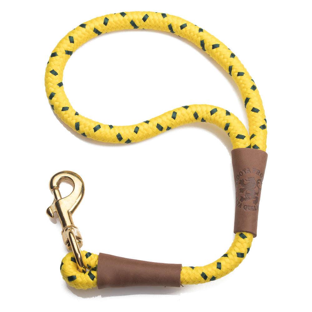 Mendota Pet Large Traffic Dog Leash, Hi Viz Yellow, 1/2-in x 16-in