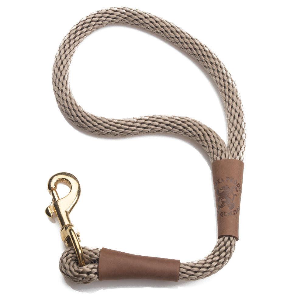 Mendota Pet Large Traffic Dog Leash, Tan, 1/2-in x 16-in