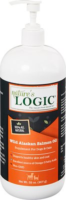Nature's Logic Wild Alaskan Salmon Oil Dog & Cat Supplement, 32-oz bottle (**)