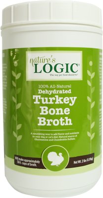 Nature's Logic Dehydrated Turkey Bone Broth for Dogs & Cats, 2-lb tub