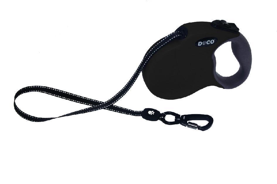DOCO All Day Adventure Retractable Dog Leash, Black