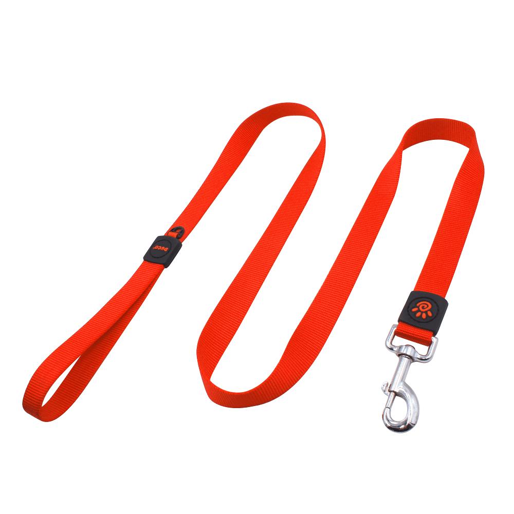 DOCO Signature Nylon Dog Leash, Safety Orange